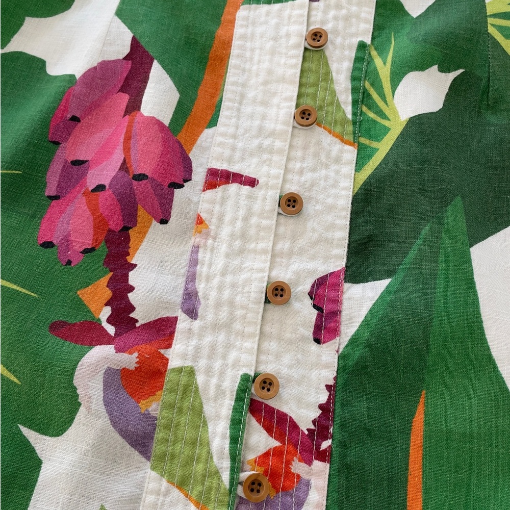FARM Rio Sleeveless Linen Tropical Mini Dress - Picture 3 of 9